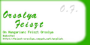 orsolya feiszt business card